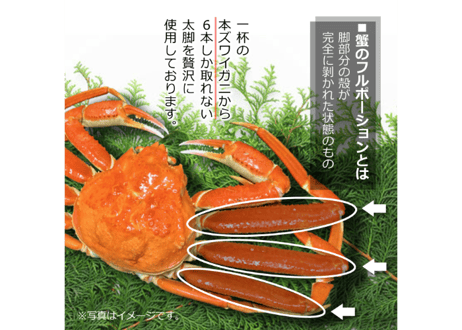 本ズワイガニポーション(むき身)【生食用】