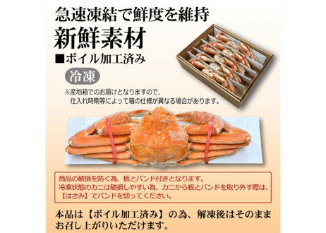 ボイル本ズワイガニ姿　1尾600g前後(大サイズ)