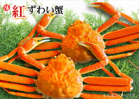 北海道産ボイル紅ずわい蟹　1尾800g前後(特大サイズ) 1尾670g前後(大サイズ)