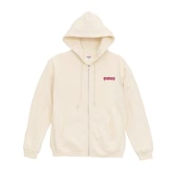 ロゴ刺繍ジップパーカー(Cream)
