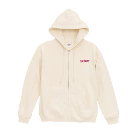 ロゴ刺繍ジップパーカー(Cream)