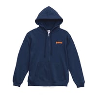 ロゴ刺繍ジップパーカー(Navy)