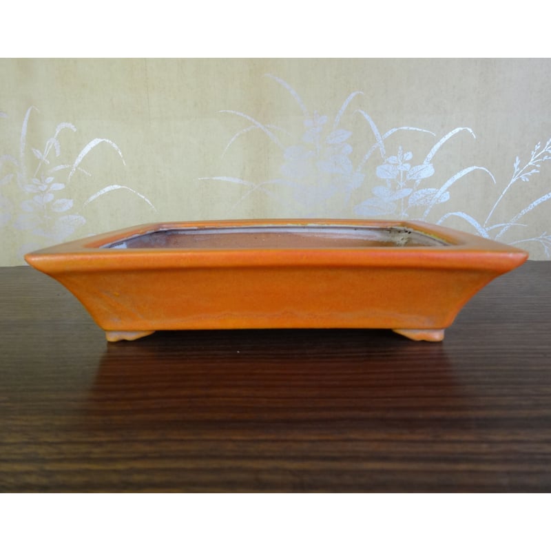 御蔵山長方鉢　盆栽鉢 御蔵山長方盆栽鉢