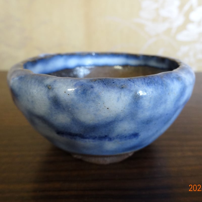 東福寺　ミニ盆栽鉢　るり色 東福寺 ミニ盆栽鉢 るり色 美術品・アンティーク・コレクション