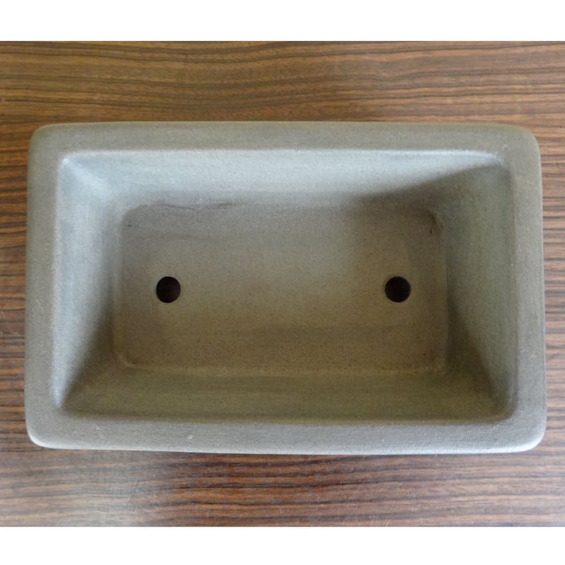 山之衣梅甫 灰泥額入龍図外縁段足長方鉢 | 盆栽鉢のお店 