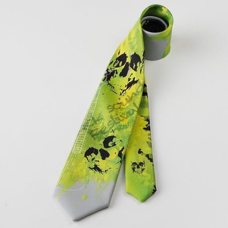 デザインネクタイ DRIP SKULL GREEN