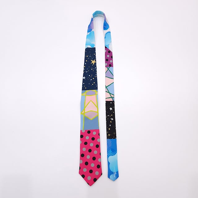 【Draks's】デザインネクタイ Drake's / ドレイクス ビンテージ調プリント ネクタイ