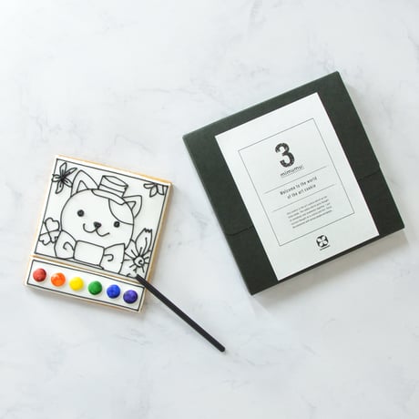 ぬりえクッキー　お花と猫ちゃん