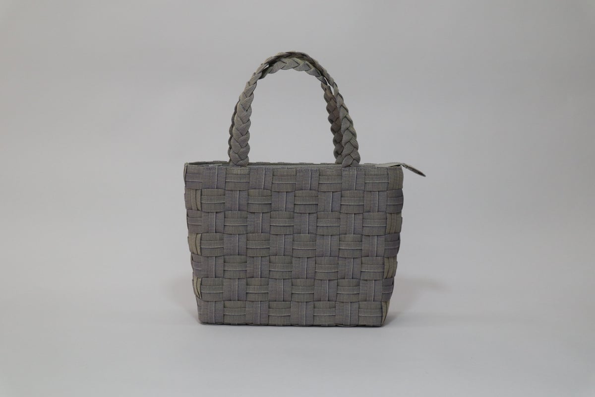 畳縁の箱編みバッグ 畳縁の箱編みバッグ 畳増 滋賀県 東近江市 B-H01 畳縁 畳 へり バッグ