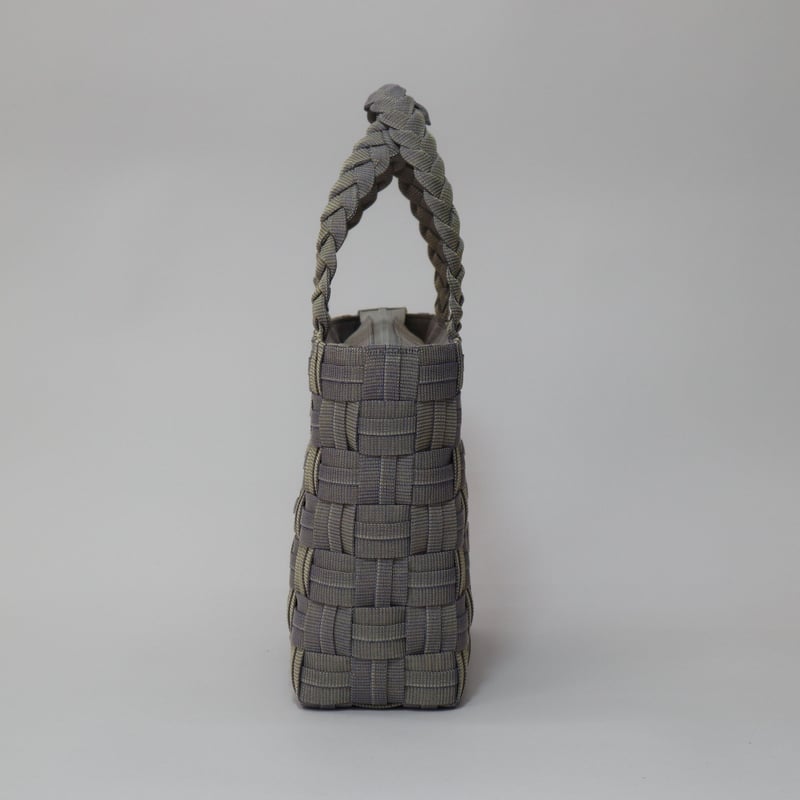 ✿︎ボストンタイプのショルダーバック(畳縁製) ✿︎✿︎ワッペン 畳縁バッグ「JOZAI」Sサイズ / グレー | JOZAI (松浦畳店)