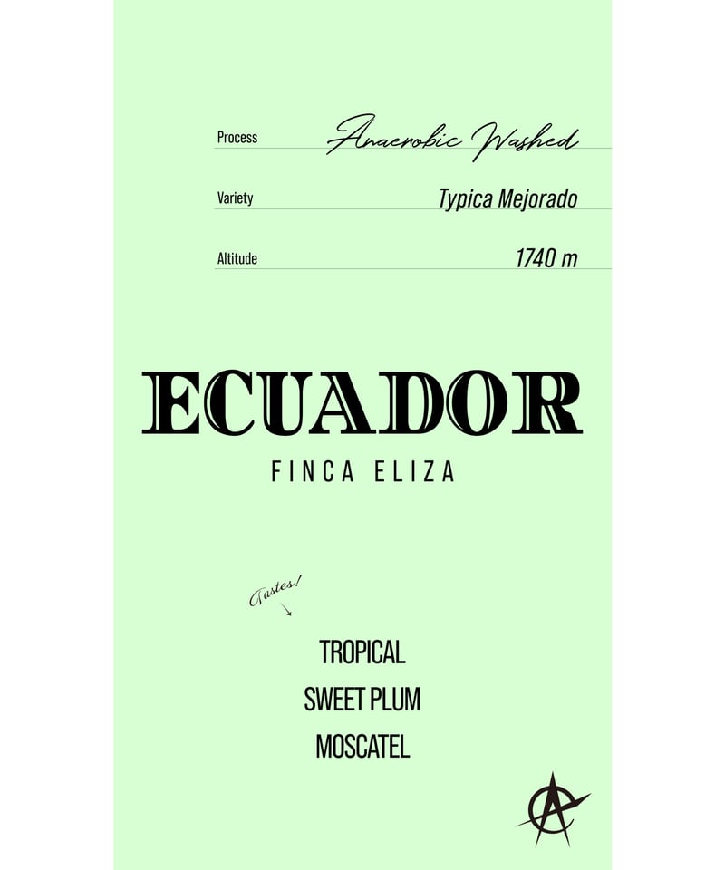 【Eliza】珈琲の輪郭セット Ecuador Finca Eliza, Typica Mejorado - Anaerobi
