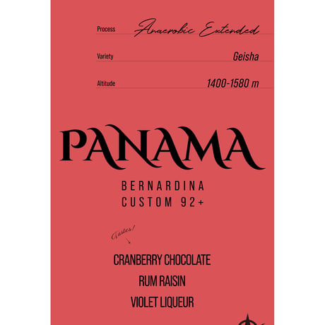 Panama Bernardina Custom 92+, Geisha - Anaerobic Extended