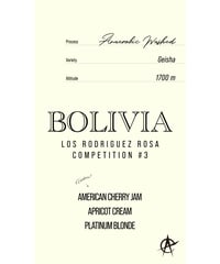 Bolivia Los Rodriguez Rosa Competition #3, Geisha - Anaerobic Washed