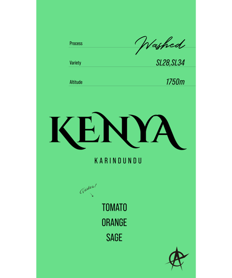 Kenya Karindundu, SL28,SL34 - Washed