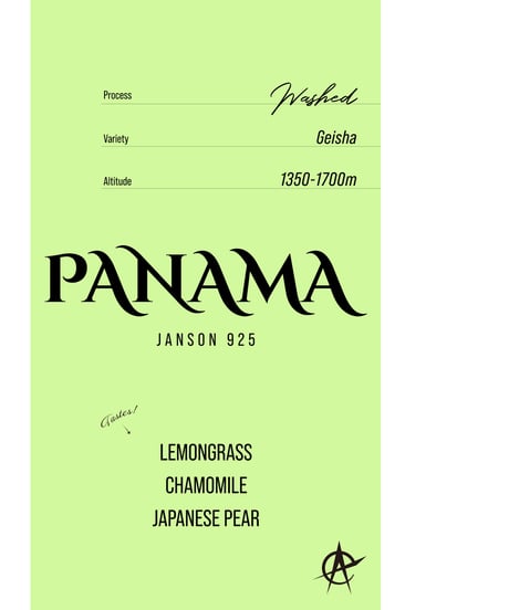 Panama Janson 925, Geisha - Washed