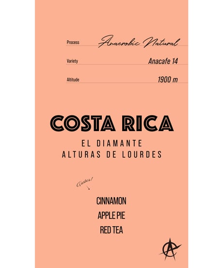 Costa Rica El Diamante Alturas de Lourdes, Anacafe14 - Anaerobic Natural