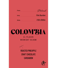Colombia El Placer Midnight Bloom, Pink Bourbon - Natural