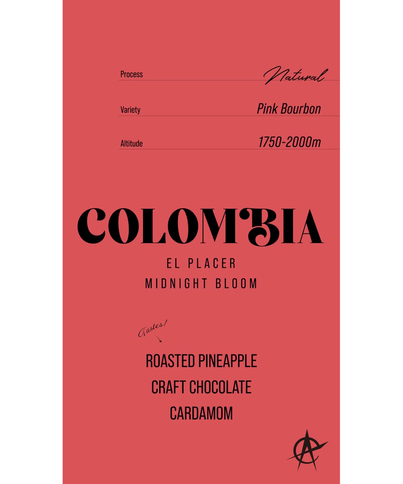 Colombia El Placer Midnight Bloom, Pink Bourbon