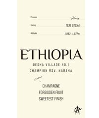 ETHIOPIA GESHA VILLAGE NO.1 CHAMPION RSV. NARSHA