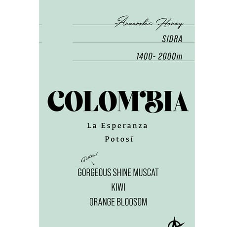 COLOMBIA La Esperanza Potosi Sidra Anaerobic Honey 150g