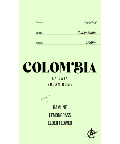 Colombia La Laja, Sudan Rume - Washed
