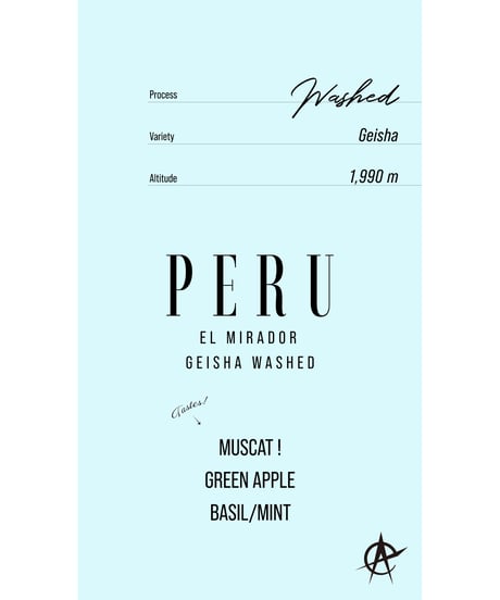 Peru El Mirador, Geisha - Washed