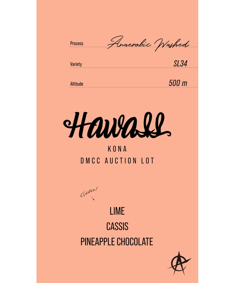 Hawaii Kona DMCC Auction Lot, SL34 - Anaerobic