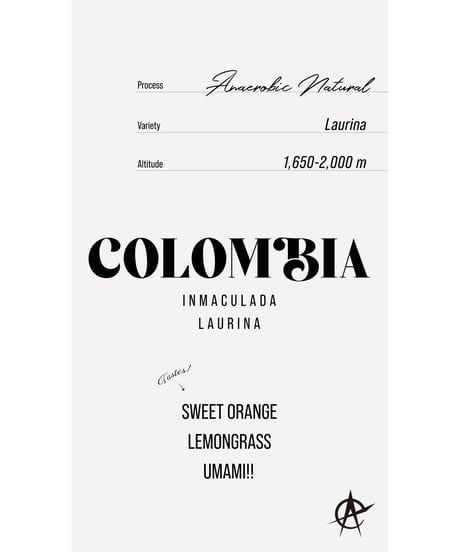 Colombia Inmaculada, Laurina - Anaerobic Natural