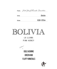 Bolivia  La Llama, Geisha - Pink Honey / Anaerobic Fermentation