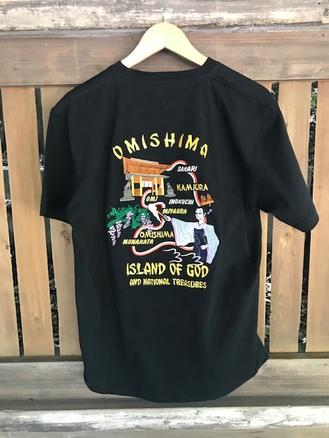 神の島刺繍Tシャツ（ブラック）※廃盤 | しまなみアディクションズ