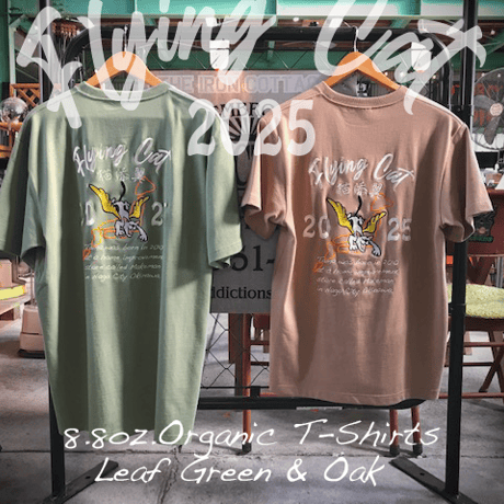 Flyng Cat フライングキャット　オーガニックコットンTシャツ　リーフグリーン