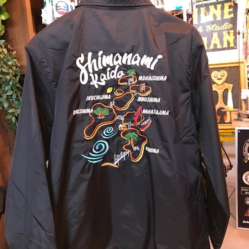 しまなみ刺繍コーチジャケット（裏地付）ブラック | しまなみ