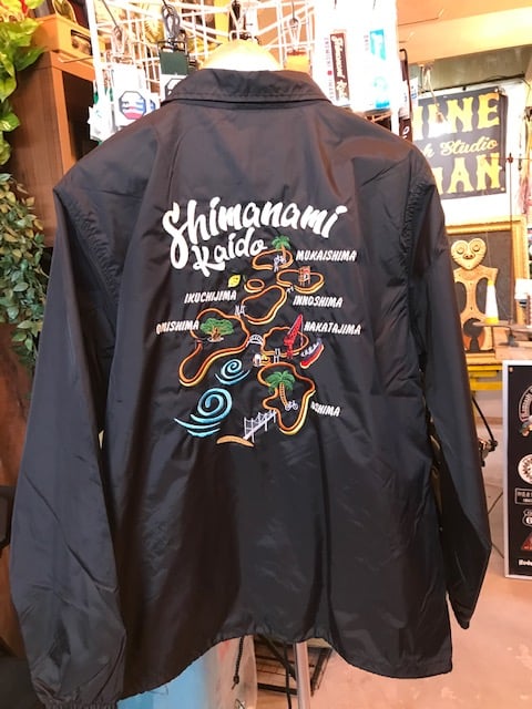 しまなみ刺繍コーチジャケット（裏地付）ブラック | しまなみ