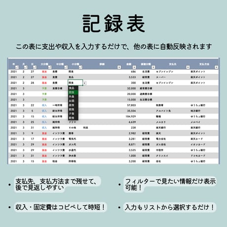 一生使えるかもしかのExcel家計簿