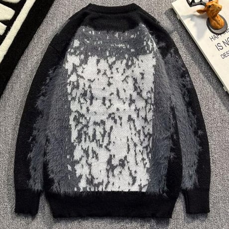 秋冬トップス メンズ ニット セーター あったかい ファブリック2