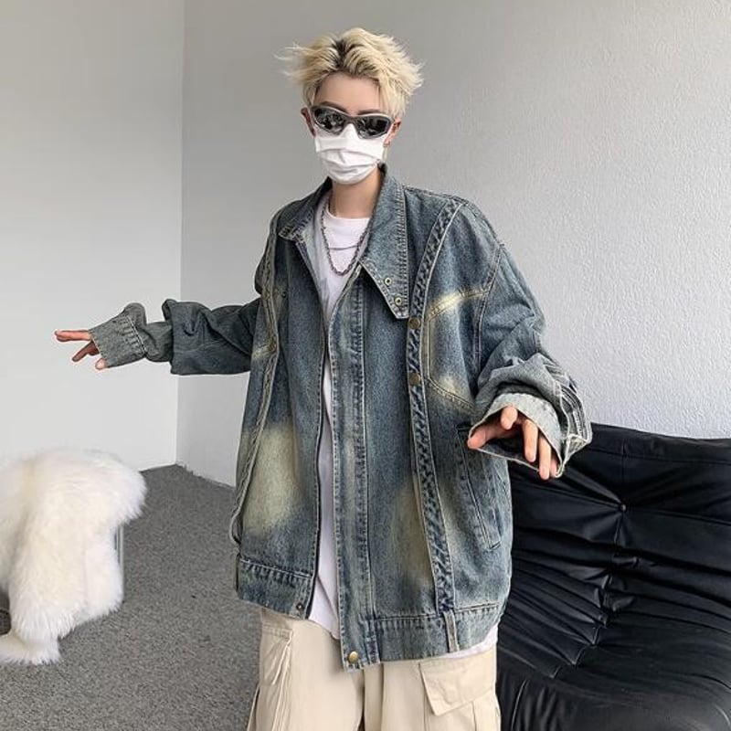 秋 メンズ ファッション トップス コート デニムジャケット 長袖