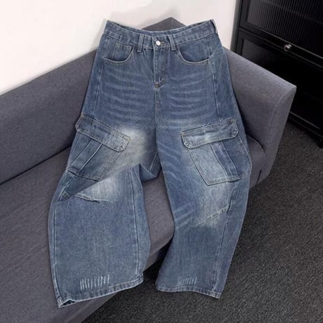秋冬ボトムス ズボン パンツ メンズ ワイドパンツ デニム ジーンズ38