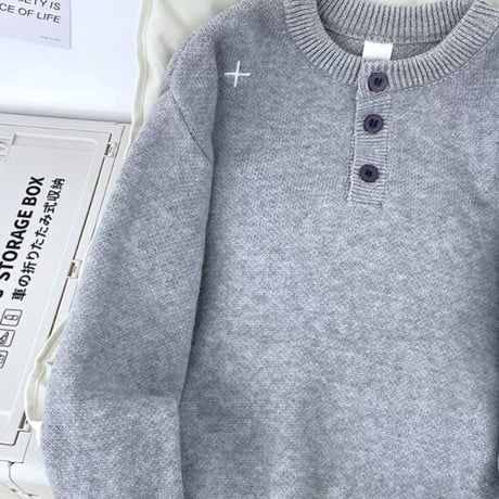 トップス メンズ ニット セーター   ファブリック クルーネック32