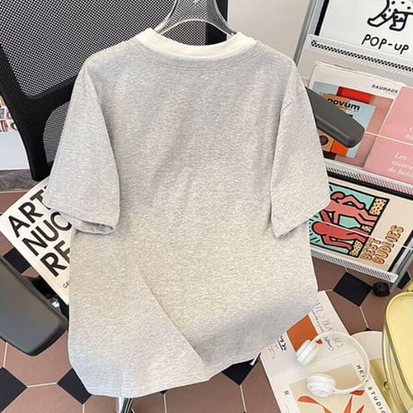トップス メンズ Tシャツ クルーネック 半袖 アメカジ レイヤード #11