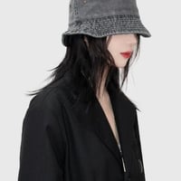 ユニセックス 帽子 ファッション バケットハット  デニム