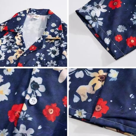 アロハシャツ カジュアルシャツ 半袖 夏 花柄 メンズトップス18