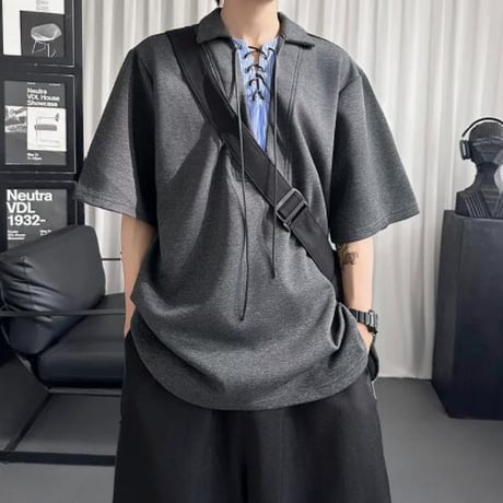 トップス メンズ Tシャツ 半袖 ブラウス ポロシャツ レイヤード10