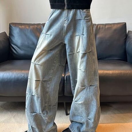 秋冬ボトムス ズボン パンツ ワイドパンツ   デニム メンズ4