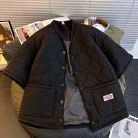 トップス メンズ アウター 半袖 中綿上着 ジャケット35