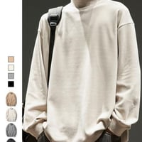 秋冬 メンズ トップス ロングTシャツ ブラウス ハイネック カジュアル