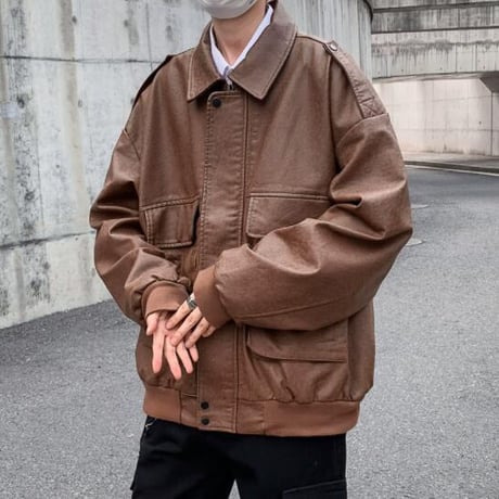 秋冬 メンズ トップス ジャケット  アウター 上着  革ジャン レザージャケットット