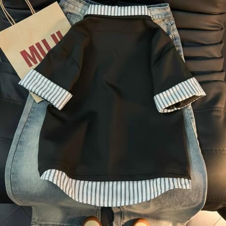 メンズ トップス Ｔシャツ 半袖 ブラウス  カットソー　レイヤード35