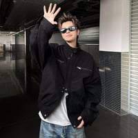 秋冬トップス メンズ ジャケット ライダースジャケット 立ち襟 ワークウェア36