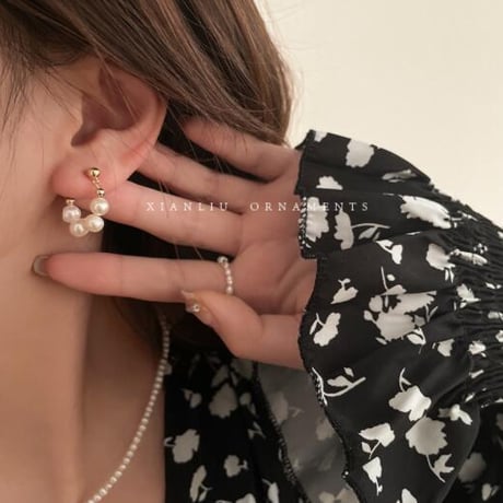 飾り ピアス イヤリング アクセサリー 欧米スタイル レトロ レディース 人造真珠 ギフト