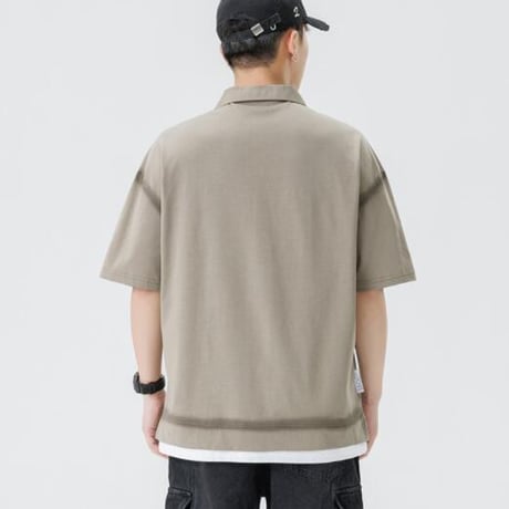 トップス Tシャツ 半袖 ブラウス ポロシャツ レイヤード #38